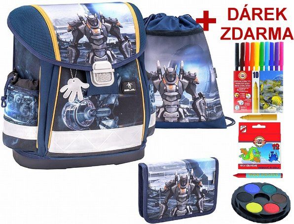 Školní aktovka Robot Parallel Universe 3 dílný set Belmil - obrázek 1