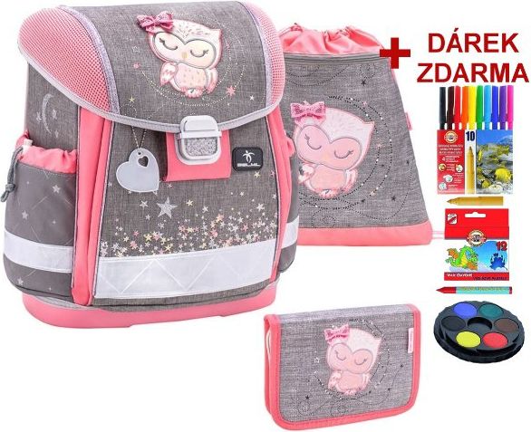 Školní aktovka Sovička Little OWL 3 dílný set Belmil - obrázek 1