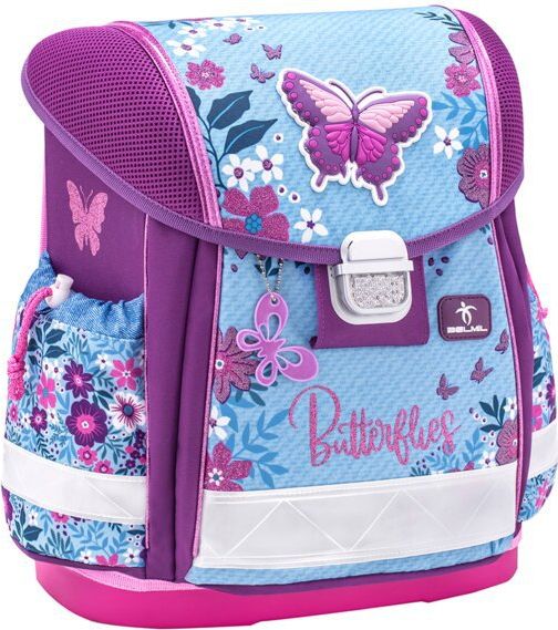 Školní aktovka Motýl Jeans Butterfly 3 dílný set Belmil - obrázek 3