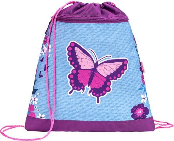 Školní aktovka Motýl Jeans Butterfly 3 dílný set Belmil - obrázek 7