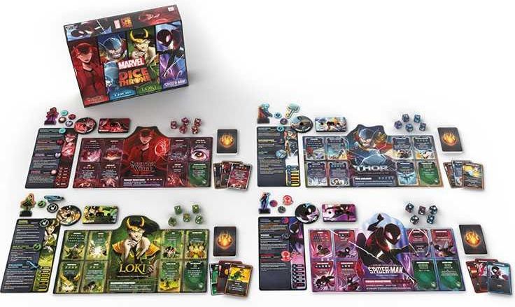 USAopoly Dice Throne Marvel 4-Hero Box (Scarlet Witch, Thor, Loki, Spider-Man) - obrázek 2