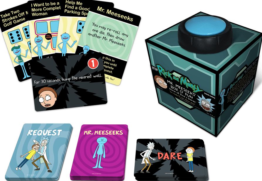 Cryptozoic Entertainment Mr. Meeseeks' Box O' Fun: The Rick and Morty Dice & Dares Game - obrázek 2