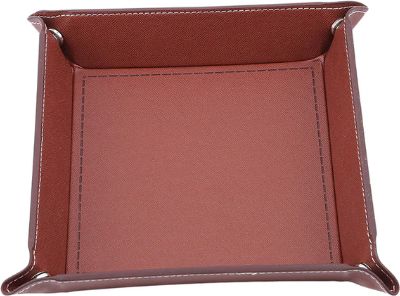 TLAMA games Dice Tray - Tác na kostky, koženka (skládací) Barva: Červená - obrázek 3