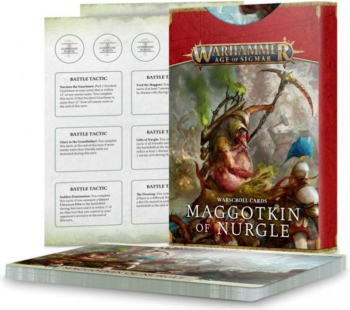 Games Workshop Warhammer Age of Sigmar: Maggotkin of Nurgle Warscroll Cards - obrázek 1