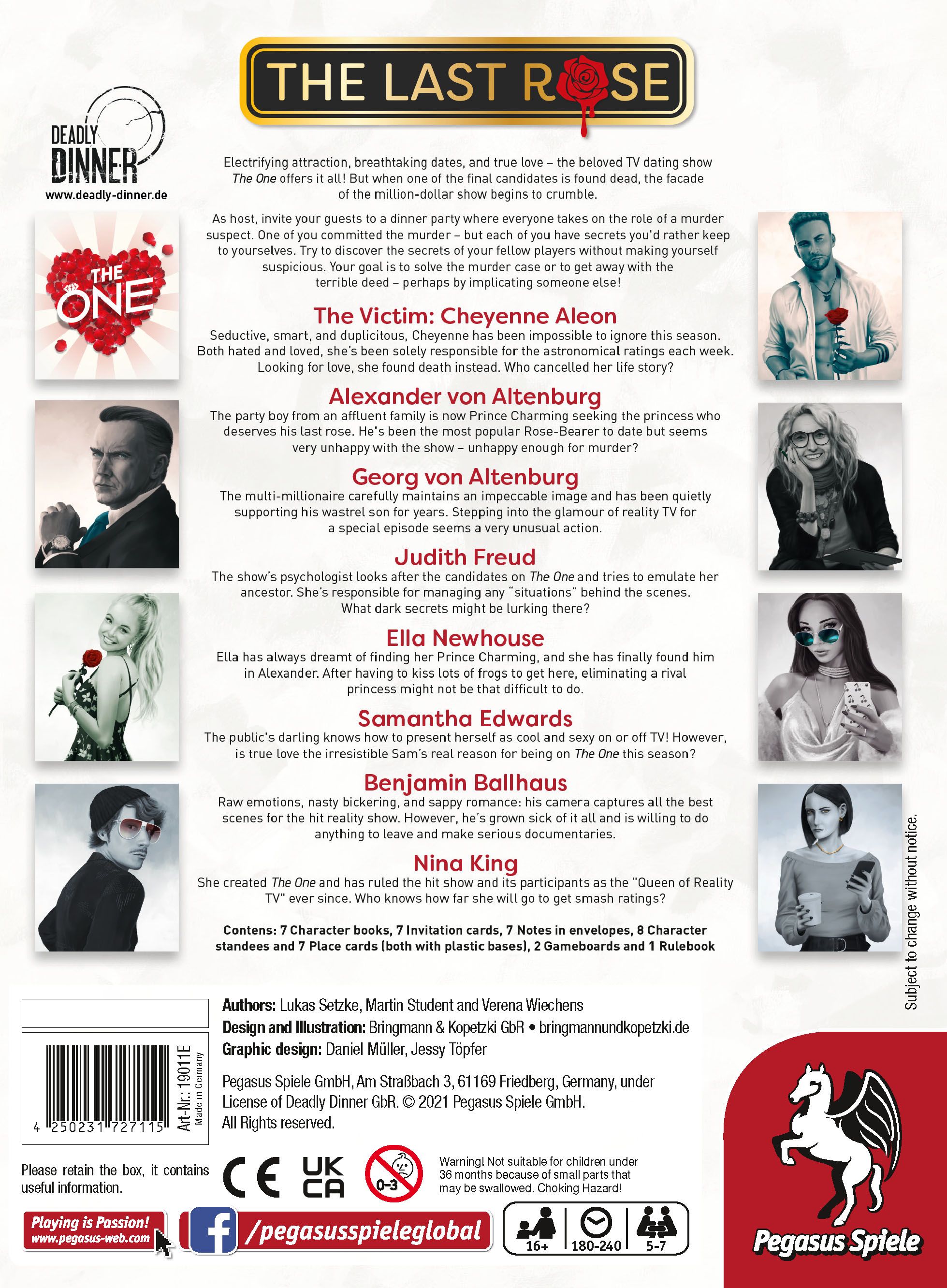 Pegasus Spiele Deadly Dinner – The Last Rose - obrázek 2