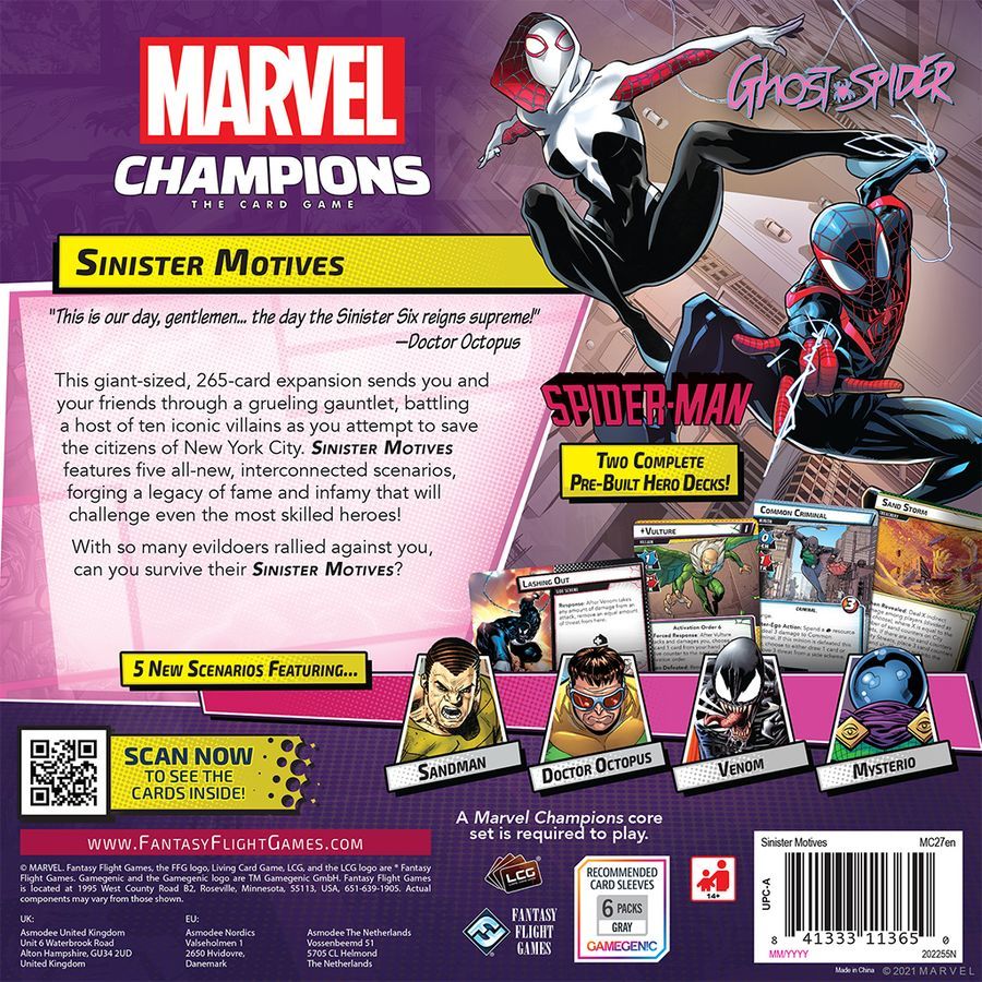 Fantasy Flight Games Marvel Champions LCG: Sinister Motives Expansion - obrázek 2