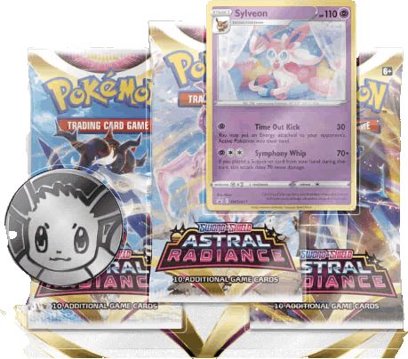 Nintendo Pokémon - Astral Radiance 3 Pack Blister Varianta: Sylveon - obrázek 1