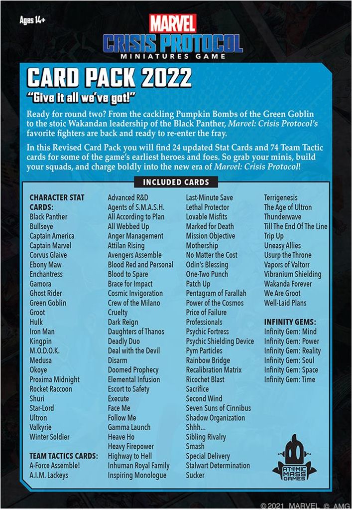 Atomic Mass Games Marvel Crisis Protocol: Card Pack 2022 - obrázek 2
