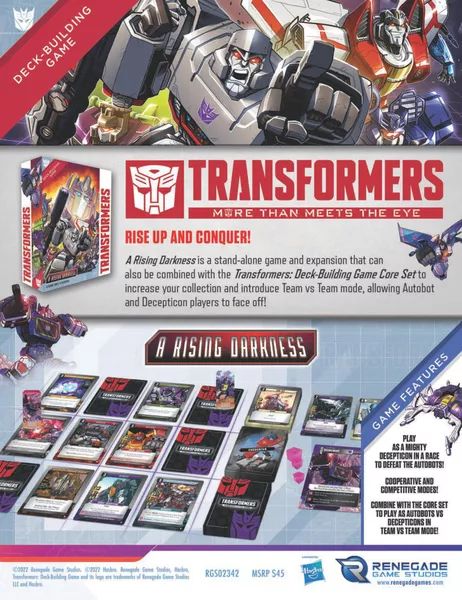 Renegade Game Studios Transformers Deck-Building Game: A Rising Darkness - EN - obrázek 2