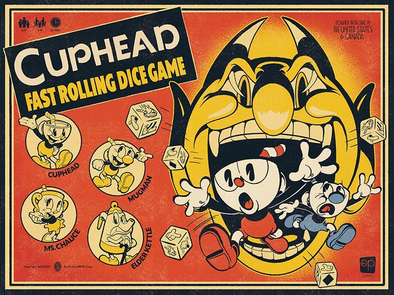 USAopoly Cuphead Fast Rolling Dice Game - obrázek 1