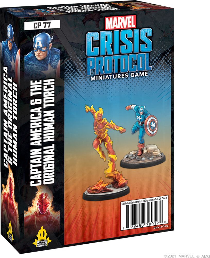Atomic Mass Games Marvel Crisis Protocol Captain America & Original Human Torch - obrázek 1