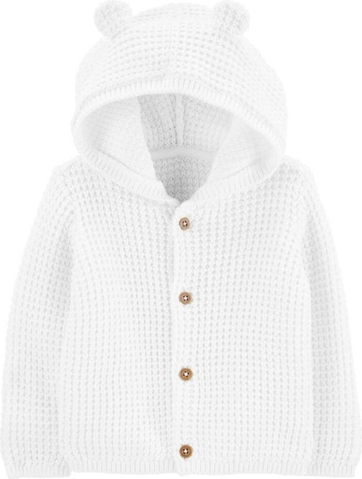 CARTER'S Svetr s kapucí White neutral LBB 6 m/vel. 68 - obrázek 1