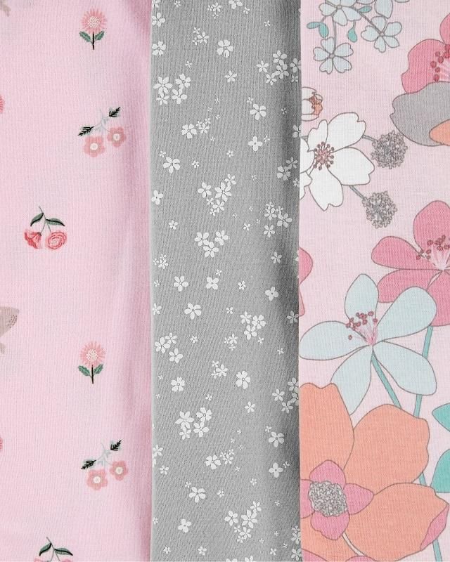 CARTER'S Body krátký rukáv Floral Pink dívka LBB 5 ks 24 m/vel. 92 - obrázek 2