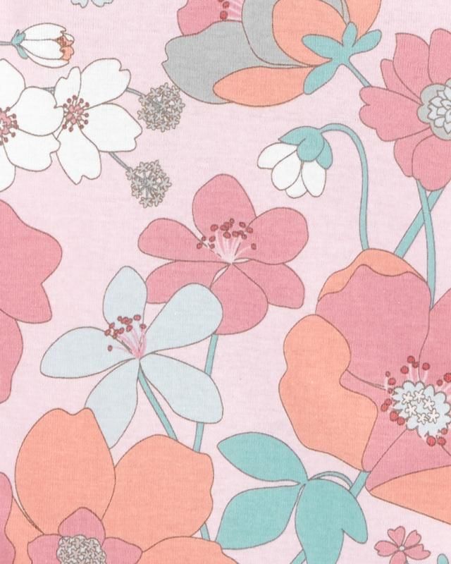 CARTER'S Body krátký rukáv Floral Pink dívka LBB 5 ks 24 m/vel. 92 - obrázek 3