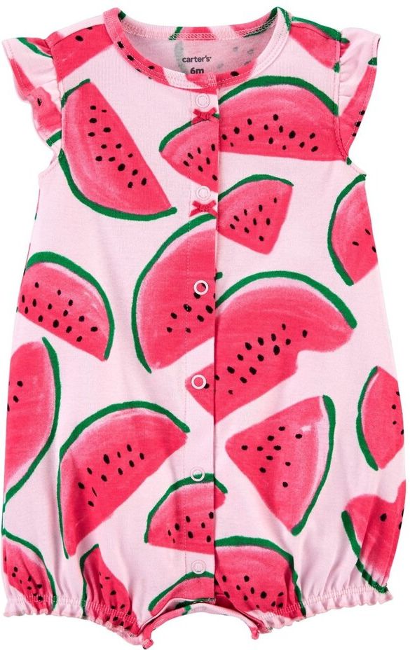 CARTER'S Overal letní Pink Watermelon dívka NB/ vel. 56 - obrázek 1