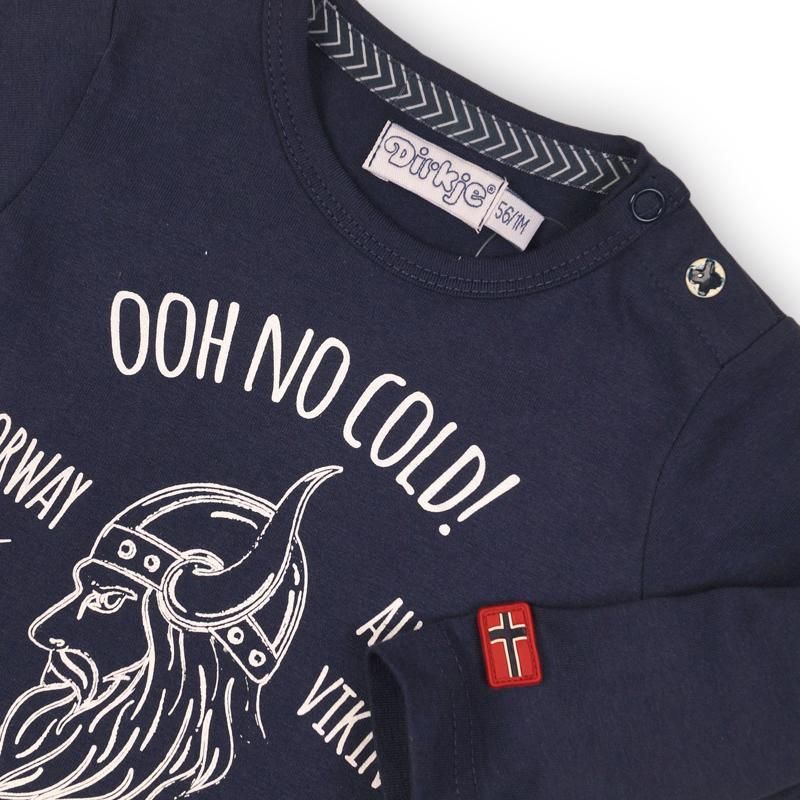 DIRKJE Tričko dlouhý rukáv B-SO FRESH ALWAYS BE YOURSELF 68 Navy - obrázek 2