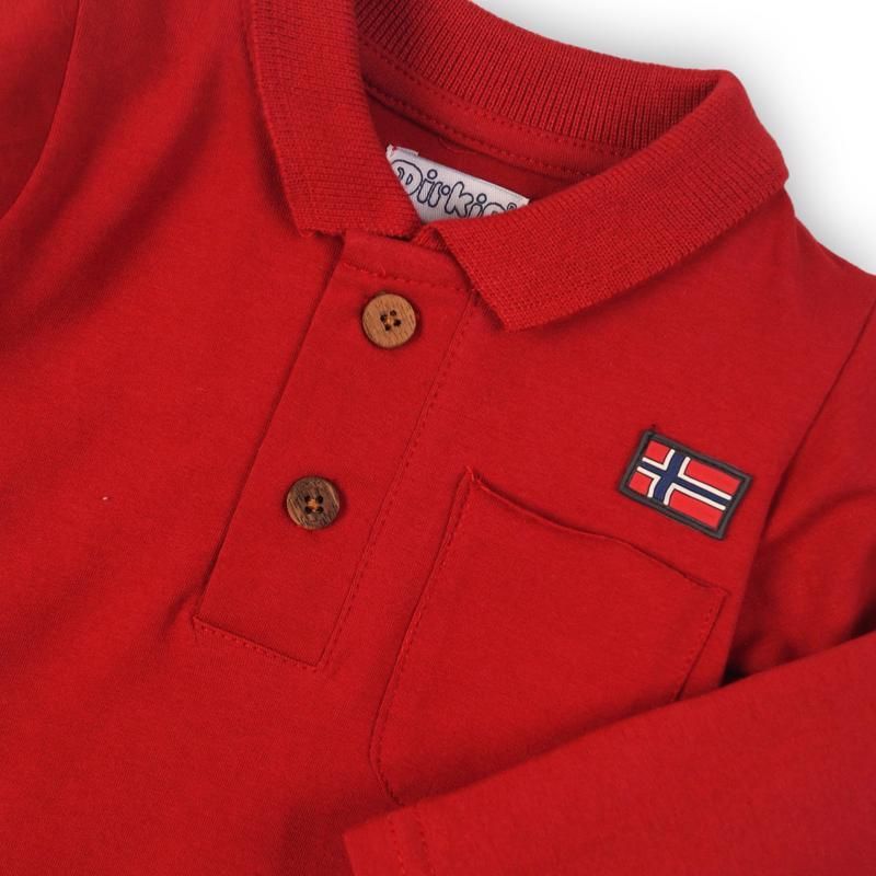 DIRKJE Tričko dlouhý rukáv B-SO FRESH ALWAYS BE YOURSELF 80 Red - obrázek 2