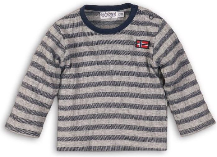 DIRKJE Tričko dlouhý rukáv B-SO FRESH ALWAYS BE YOURSELF 98 Grey - Navy - obrázek 4