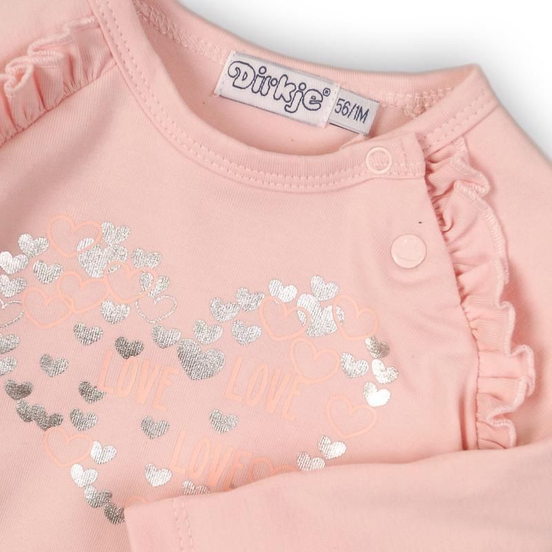 DIRKJE Tričko dlouhý rukáv B-SO SOFT LOVE 74 Pink - obrázek 2