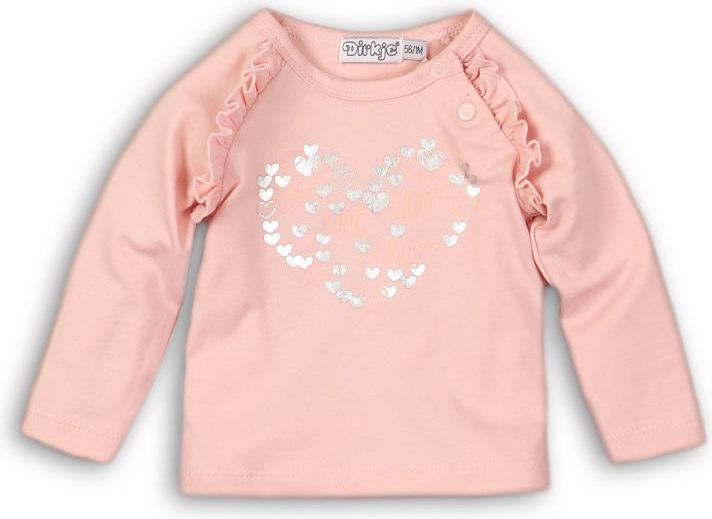 DIRKJE Tričko dlouhý rukáv B-SO SOFT LOVE 74 Pink - obrázek 4