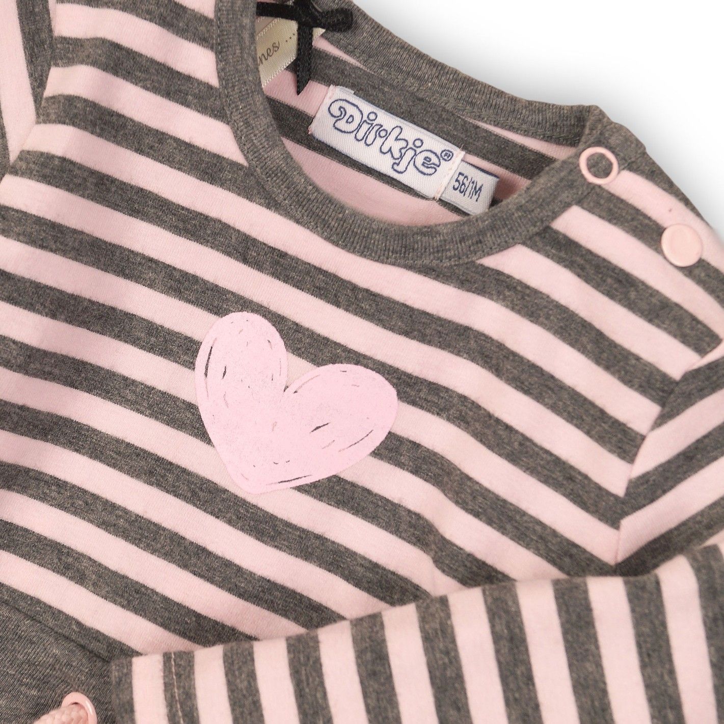 DIRKJE Šaty B-SO SOFT LOVE 68 Pink - Grey - obrázek 2