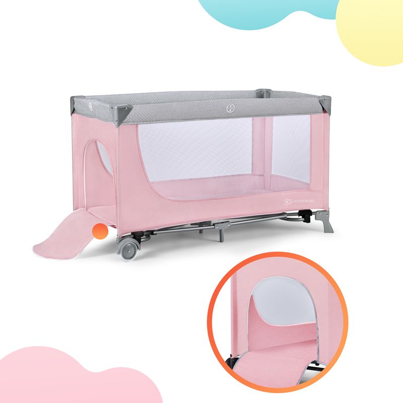 KINDERKRAFT Postýlka cestovní Leody Pink - obrázek 13