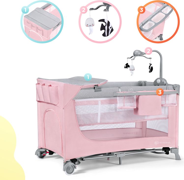 Kinderkraft LEODY 2021 s příslušenstvím Pink - obrázek 17