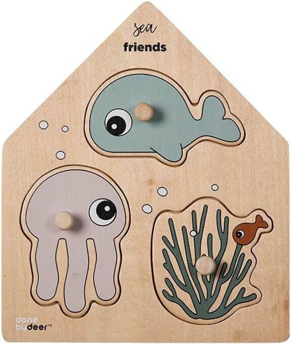 DONE BY DEER Dřevěné puzzle Sea Friends - obrázek 1