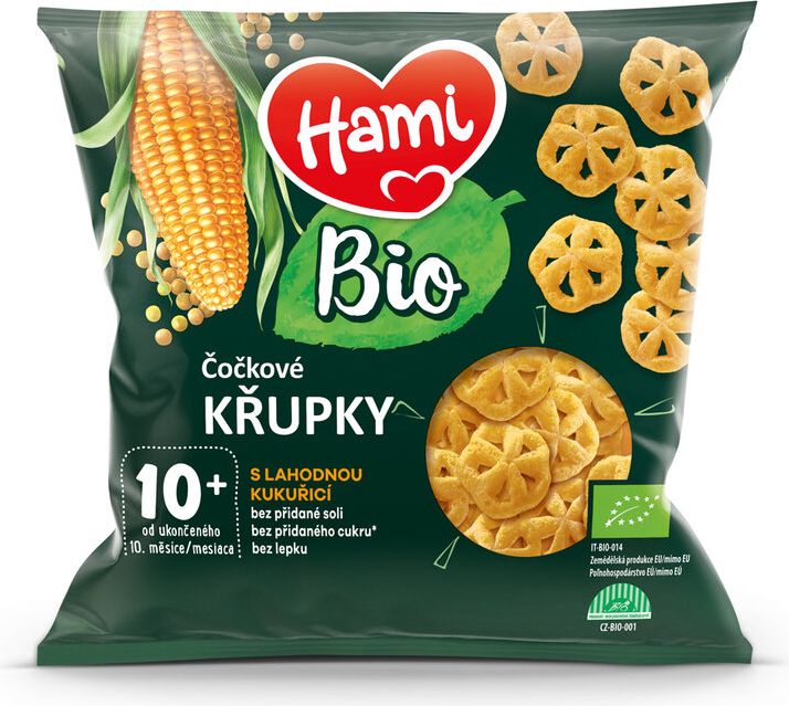 HAMI BIO Křupky čočkové s lahodnou kukuřicí 20 g, 10+ - obrázek 1