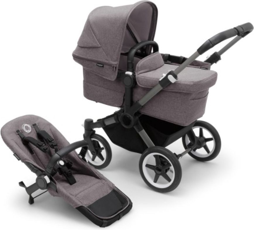 BUGABOO Donkey 5 Kočárek kompletní Mono Graphite/Grey mélange-Grey mélange - obrázek 2
