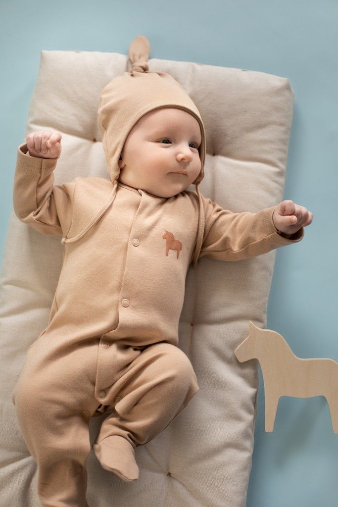 PINOKIO Overal Wooden Pony z organické bavlny brown vel. 50 - obrázek 2
