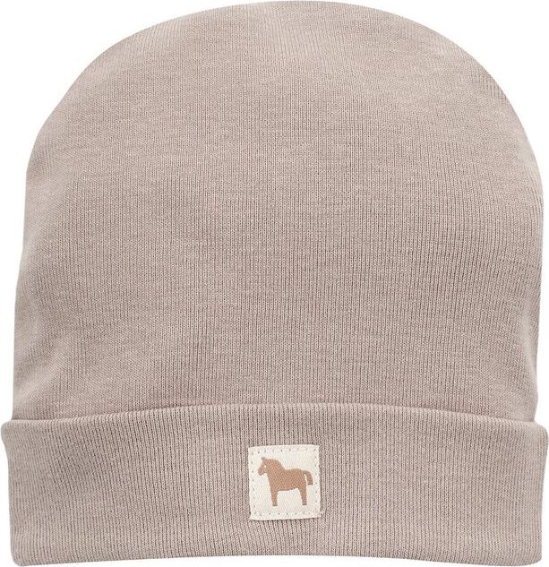 PINOKIO Čepice Wooden Pony z organické bavlny beige vel. 68 - obrázek 1