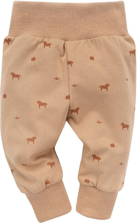 PINOKIO Tepláky Wooden Pony z organické bavlny brown vel. 56 - obrázek 1