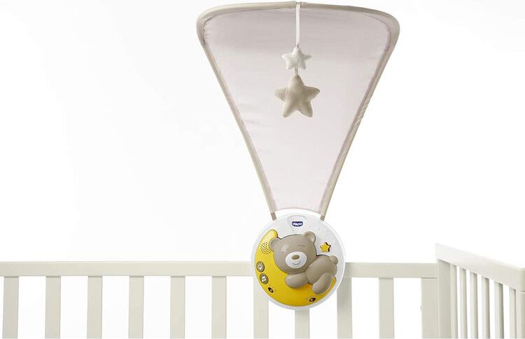 Chicco projektor s melodií Next 2 Moon medvídek šedý - obrázek 1