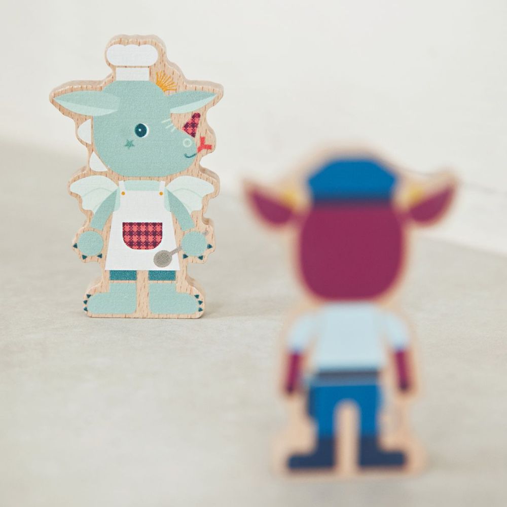 LILLIPUTIENS Set dřevěných postaviček - povolání - obrázek 4