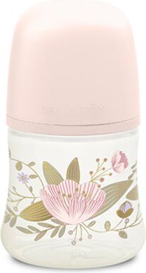 SUAVINEX Gold Kojenecká láhev 150 ml fyziologická průtok S růžová - obrázek 1