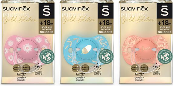 SUAVINEX Gold Fyziologický dudlík +18m Premium oranžová - obrázek 4