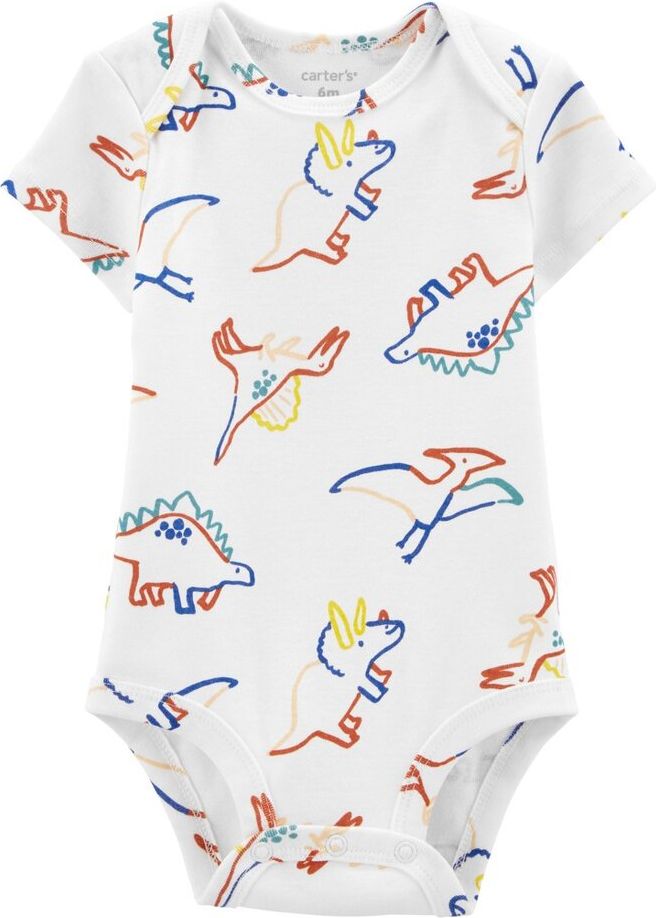 CARTER'S Body krátký rukáv Ivory Dino chlapec 9m - obrázek 1
