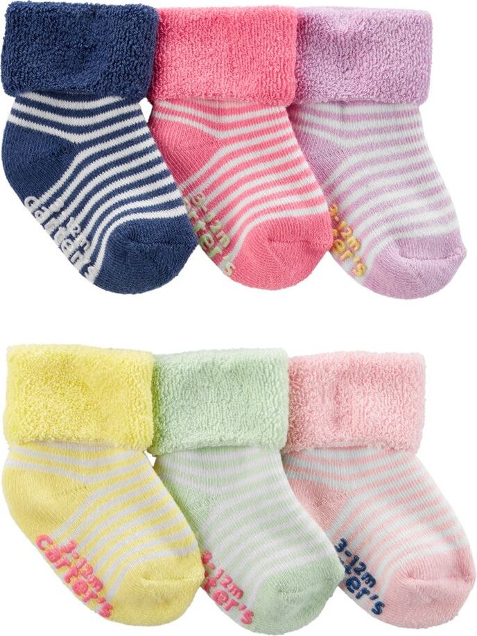 CARTER'S Ponožky Terry holka 6ks 3-12m - obrázek 1