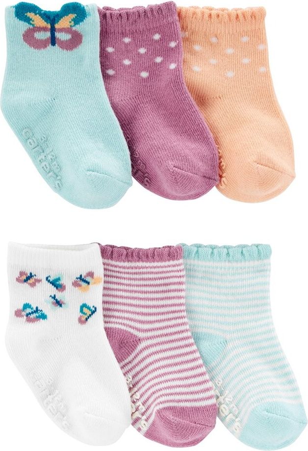 CARTER'S Ponožky Butterfly holka 6ks 12-24m - obrázek 1