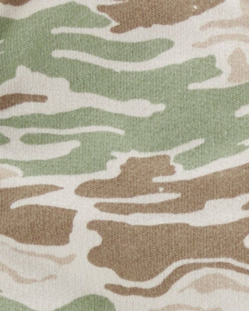 CARTER'S Set 3dílná vesta, tepláky, body dl. rukáv Green Camo chlapec 9m - obrázek 2