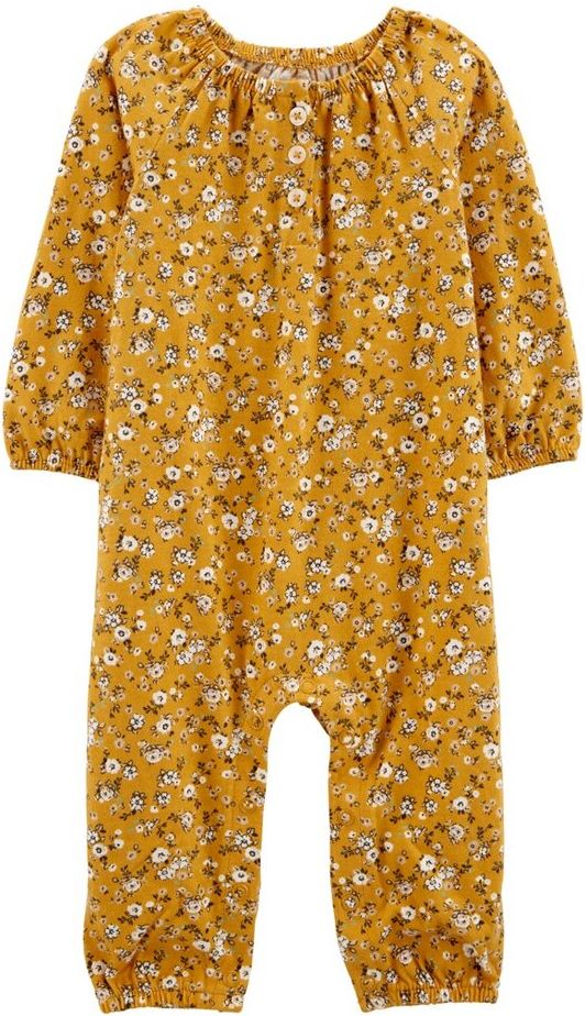CARTER'S Overal bez nožiček Yellow Flowers dívka 6m - obrázek 1