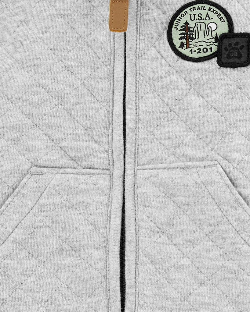 CARTER'S Set 3dílná vesta, tepláky, body dl. rukáv GreyGreen chlapec NB/ vel. 56 - obrázek 2