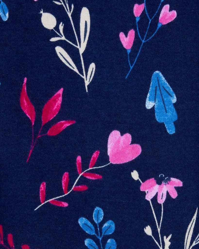 CARTER'S Body krátký rukáv Navy Flowers holka 3ks NB/ vel. 56 - obrázek 3