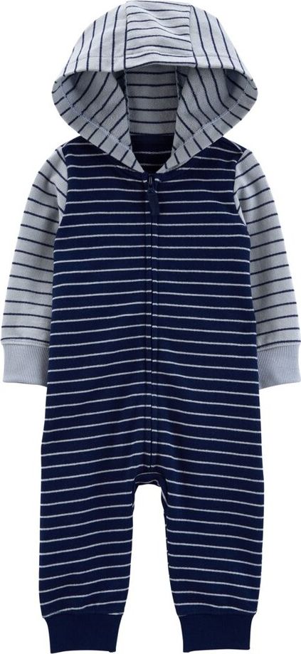 CARTER'S Overal bez nožiček s kapucí Navy Bear chlapec 9m - obrázek 1