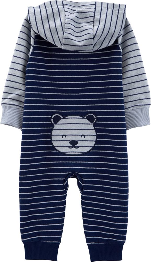 CARTER'S Overal bez nožiček s kapucí Navy Bear chlapec 9m - obrázek 2