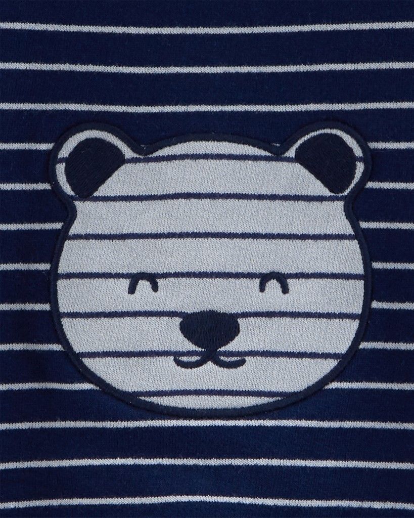 CARTER'S Overal bez nožiček s kapucí Navy Bear chlapec 9m - obrázek 4