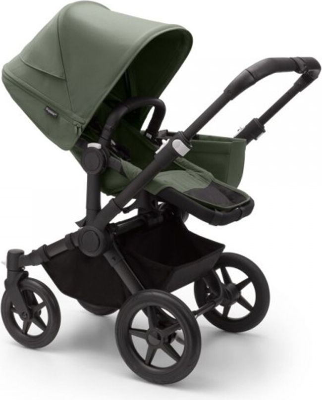 BUGABOO Donkey 5 Kočárek kompletní Mono Black/Forest green-Forest green - obrázek 8