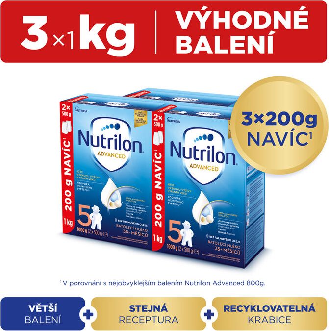 NUTRILON 5 Advanced 3 x 1 kg - obrázek 1