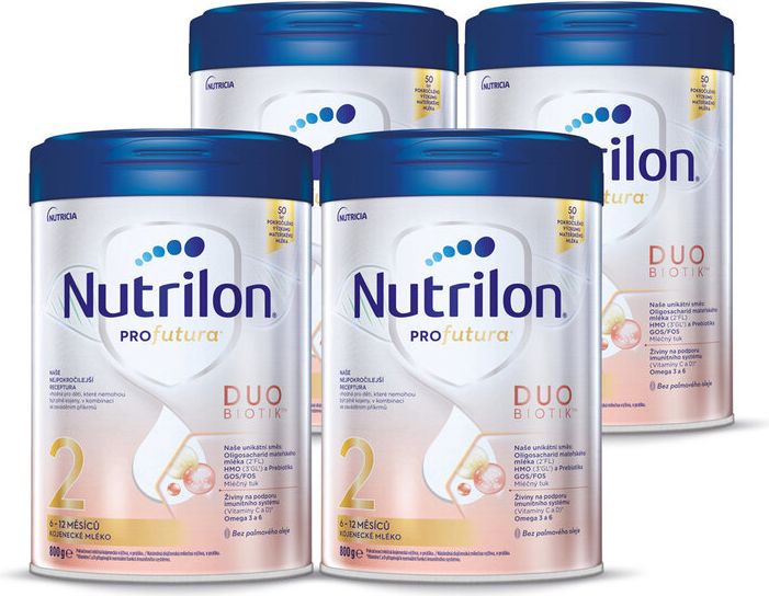 4x NUTRILON Profutura DUOBIOTIK 2 kojenecké mléko 800 g 6+ - obrázek 1